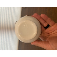 VTG FENTON Rose Pink Crest Milk Glass Ruffled Rim Vase 4.25"H