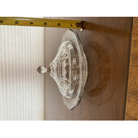 VTG Clear Fostoria FAIRFAX Lidded Glass Butter Dish 3.5"H