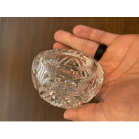 WATERFORD Cut Crystal Open Base Dome Shaped Paperweight, SIGNED 2.5"H