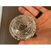 WATERFORD Cut Crystal Open Base Dome Shaped Paperweight, SIGNED 2.5"H