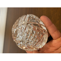 WATERFORD Cut Crystal Open Base Dome Shaped Paperweight, SIGNED 2.5"H