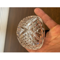 WATERFORD Cut Crystal Open Base Dome Shaped Paperweight, SIGNED 2.5"H