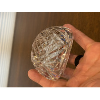 WATERFORD Cut Crystal Open Base Dome Shaped Paperweight, SIGNED 2.5"H