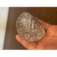 WATERFORD Cut Crystal Open Base Dome Shaped Paperweight, SIGNED 2.5"H