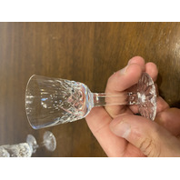 SET(3) VTG  WATERFORD Crystal LISMORE Cordial Glasses SIGNED, IRELAND 3.5"H