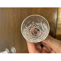 SET(3) VTG  WATERFORD Crystal LISMORE Cordial Glasses SIGNED, IRELAND 3.5"H