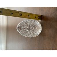 VTG Crystal Egg Shaped Paperweight 3.25"H FRANCE