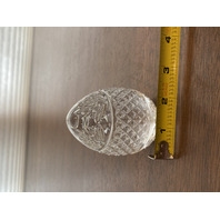 VTG Crystal Egg Shaped Paperweight 3.25"H FRANCE