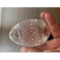 VTG Crystal Egg Shaped Paperweight 3.25"H FRANCE