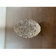 Sullivans Crystal Stars & Circles Egg Shaped Paperweight W/LABEL 3.5"H POLAND