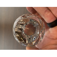 VTG Rogaska Crystal Fan Pattern Egg Shaped Paperweight 3.25"H MARKED