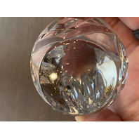 VTG Rogaska Crystal Fan Pattern Egg Shaped Paperweight 3.25"H MARKED