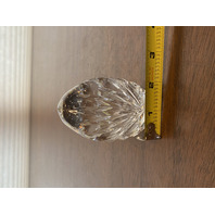 VTG Rogaska Crystal Fan Pattern Egg Shaped Paperweight 3.25"H MARKED