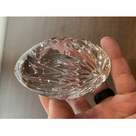 VTG Rogaska Crystal Fan Pattern Egg Shaped Paperweight 3.25"H MARKED