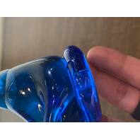 VTG Leo Ward Small Blue  Art Glass Bird Of Happiness Figurine 3.5"L