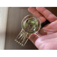 1995 VTG RON RAY Small Clear Tinted Yellow Art Glass Cardinal Bird Figurine 4"L