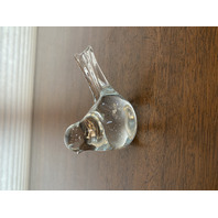 VTG Small Clear Art Glass Bird Figurine 4.25"L