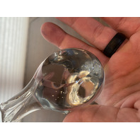 VTG Small Clear Art Glass Bird Figurine 4.25"L