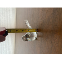 VTG Small Clear Art Glass Bird Figurine 4.25"L