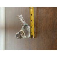 VTG Small Clear Art Glass Bird Figurine 4.25"L