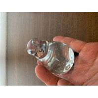 VTG Small Clear Art Glass Bird Figurine 4.25"L