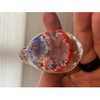 Millefiori Art Glass Bunny/Rabbit Paperweight 2.5"L