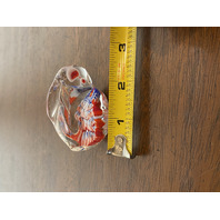 Millefiori Art Glass Bunny/Rabbit Paperweight 2.5"L