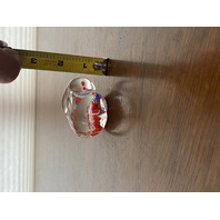 Millefiori Art Glass Bunny/Rabbit Paperweight 2.5"L