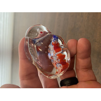 Millefiori Art Glass Bunny/Rabbit Paperweight 2.5"L
