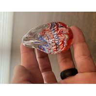 Millefiori Art Glass Bunny/Rabbit Paperweight 2.5"L