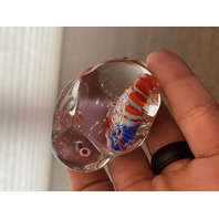 Millefiori Art Glass Bunny/Rabbit Paperweight 2.5"L