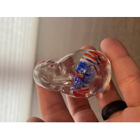 Millefiori Art Glass Bunny/Rabbit Paperweight 2.5"L