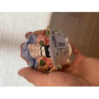 1992 HAND PAINTED Fitz & Floyd ALICE IN WONDERLAND Ceramic Sugar Bowl 5.5"H