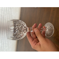 SET(4) VTG WATERFORD Crystal LISMORE Hock Wine Glasses SIGNED, IRELAND 7.5"H