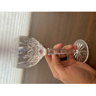 SET(4) VTG WATERFORD Crystal LISMORE Hock Wine Glasses SIGNED, IRELAND 7.5"H