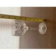 SET(4) VTG WATERFORD Crystal LISMORE Hock Wine Glasses SIGNED, IRELAND 7.5"H