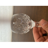 SET(4) VTG WATERFORD Crystal LISMORE Hock Wine Glasses SIGNED, IRELAND 7.5"H