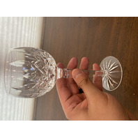 SET(4) VTG WATERFORD Crystal LISMORE Hock Wine Glasses SIGNED, IRELAND 7.5"H