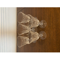 SET(5) VTG WATERFORD Crystal "KYLEMORE" Water Goblets 6.75"H, SIGNED