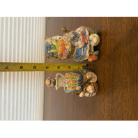 1996 VTG Fitz & Floyd Countryside Rocking chair/Barrel/Cat Salt & Pepper Shakers