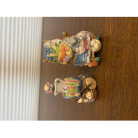 1996 VTG Fitz & Floyd Countryside Rocking chair/Barrel/Cat Salt & Pepper Shakers