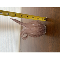 Small Lefton Purple & White Splatter Art Glass Vase W/Label 6.5"H JAPAN