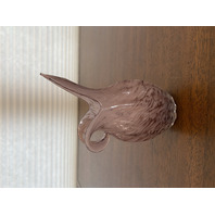 Small Lefton Purple & White Splatter Art Glass Vase W/Label 6.5"H JAPAN