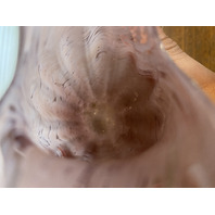 Small Lefton Purple & White Splatter Art Glass Vase W/Label 6.5"H JAPAN