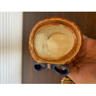 1996 HAND PAINTED Fitz & Floyd Bear/Fruit/Bee Ceramic Lidded Candy Dish 4.5"H