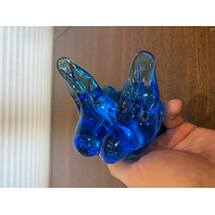 VTG Leo Ward 1994 Duo Blue Birds Of Happiness On/Heart Pedestal Figurine 2.75"H