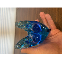 VTG Leo Ward 1994 Duo Blue Birds Of Happiness On/Heart Pedestal Figurine 2.75"H