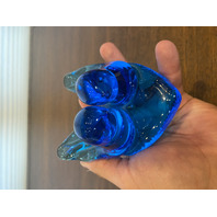 VTG Leo Ward 1994 Duo Blue Birds Of Happiness On/Heart Pedestal Figurine 2.75"H