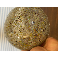 VTG MURANO Multicolored Silver Flake Confetti Ashtray Bowl 6"L ITALY