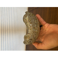 VTG MURANO Multicolored Silver Flake Confetti Ashtray Bowl 6"L ITALY